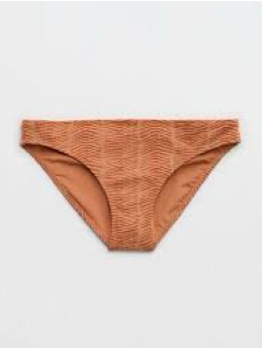 Aerie Jacquard Bikini Bottom Rust Orange Small NWT